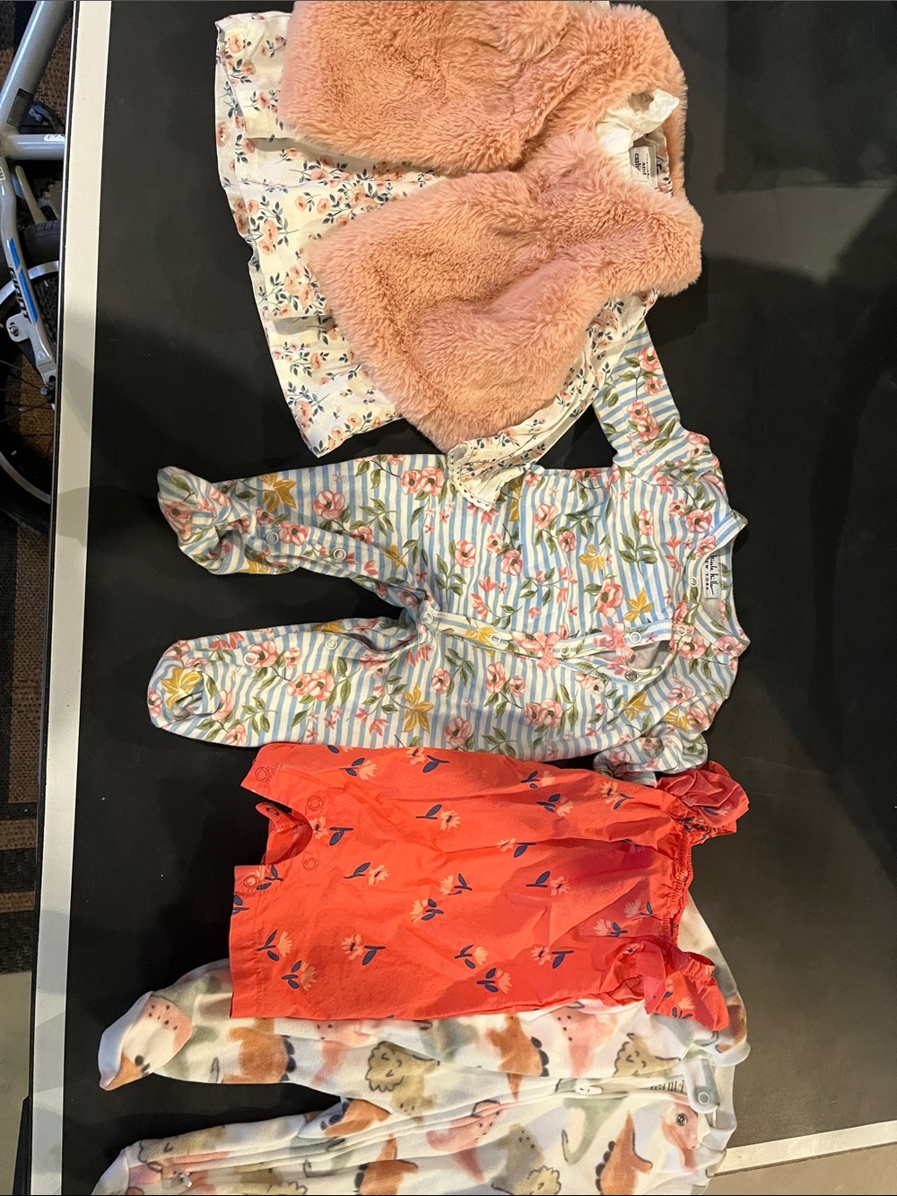 cupcakes & cashmere Pink Faux Fur Vest with Floral and Coral Mix